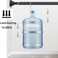 Bara telescopica pentru perdea 125-220 cm, XL, negru, SCL01-BLACK-XL